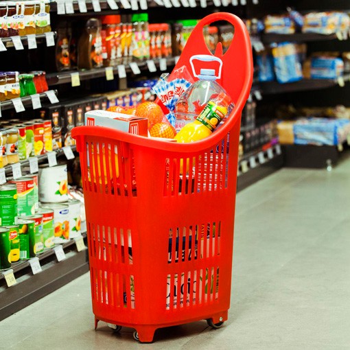 roulette pour chariot libre service de supermarché