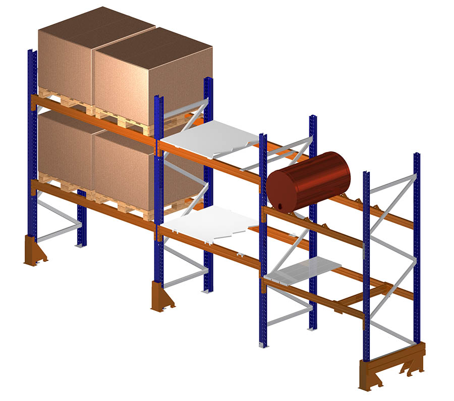 Rayonnage magasin hauteur 2M, cap150/200kg